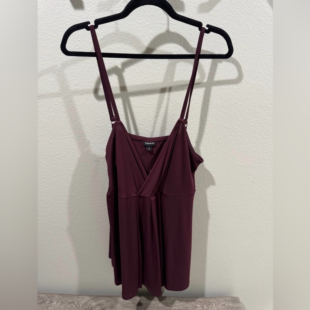 TORRID Burgundy Wrap Camisol - Picture 2 of 4